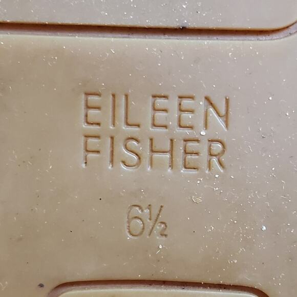 Eileen Fisher Flat Elastic Zip Back Espadrille Sandals Tan Nubuck Women Size 6.5 - Picture 7 of 8